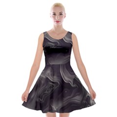 Map Curves Dark Velvet Skater Dress by Mariart