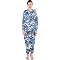 Modern Nouveau Pattern Hooded Jumpsuit (ladies)  by dflcprintsclothing