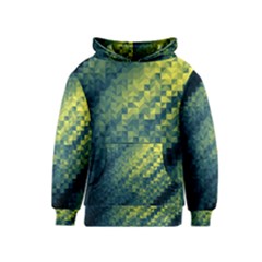 Polygon Dark Triangle Green Blacj Yellow Kids  Pullover Hoodie by Mariart