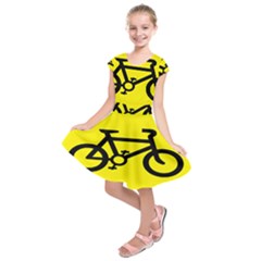 Stay Classy Bike Cyclists Sport Kids  Short Sleeve Dress by Mariart