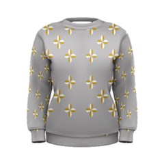 Syrface Flower Floral Gold White Space Star Women s Sweatshirt by Mariart