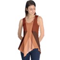 Volcano Lava Gender Magma Flags Line Brown Sleeveless Tunic View1