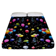 Balloons   Fitted Sheet (california King Size) by Valentinaart