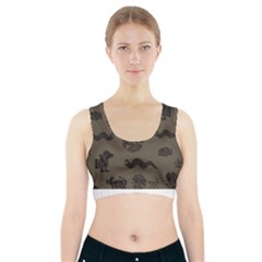 Aztecs Pattern Sports Bra With Pocket by Valentinaart