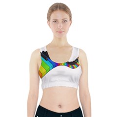 Rainbow Piano  Sports Bra With Pocket by Valentinaart