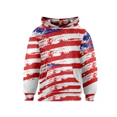 American Flag Kids  Pullover Hoodie by Valentinaart