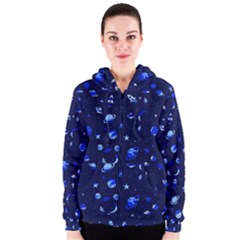 Space Pattern Women s Zipper Hoodie by ValentinaDesign