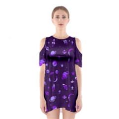 Space Pattern Shoulder Cutout One Piece by ValentinaDesign