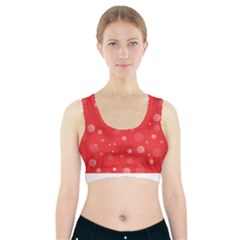 Decorative Dots Pattern Sports Bra With Pocket by ValentinaDesign