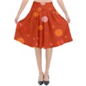 Decorative dots pattern Flared Midi Skirt View1