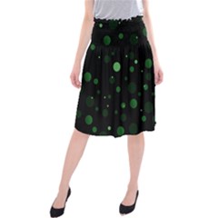 Decorative Dots Pattern Midi Beach Skirt by ValentinaDesign