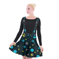 Decorative Dots Pattern Suspender Skater Skirt