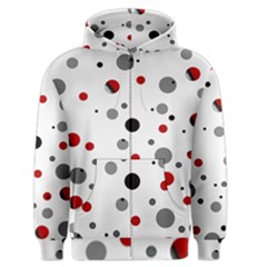 Decorative Dots Pattern Men s Zipper Hoodie by ValentinaDesign