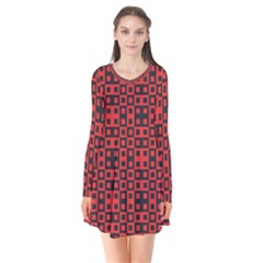 Abstract Background Red Black Flare Dress by Nexatart