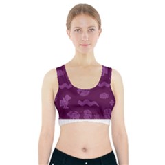 Aztecs Pattern Sports Bra With Pocket by ValentinaDesign