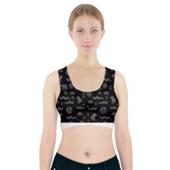 Aztecs Pattern Sports Bra With Pocket by ValentinaDesign