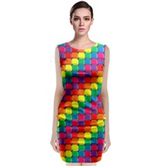 Colorful 3d Rectangles                Classic Sleeveless Midi Dress by LalyLauraFLM