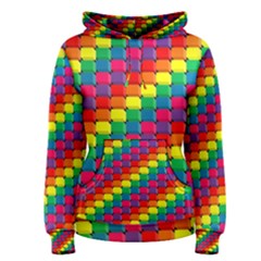 Colorful 3d Rectangles           Women s Pullover Hoodie by LalyLauraFLM