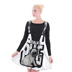 Pug Suspender Skater Skirt by Valentinaart