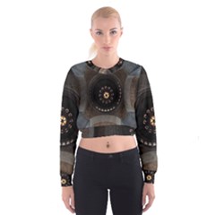 Pattern Design Symmetry Up Ceiling Cropped Sweatshirt by Nexatart