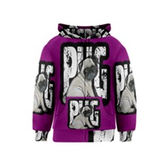 Pug Kids  Zipper Hoodie by Valentinaart