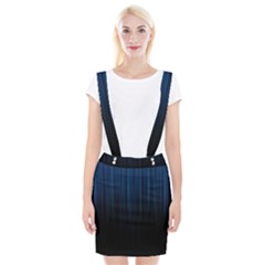 Black Blue Line Vertical Space Sky Braces Suspender Skirt by Mariart