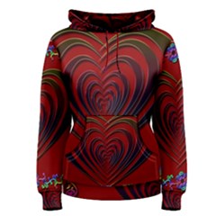 Red Heart Colorful Love Shape Women s Pullover Hoodie by Nexatart