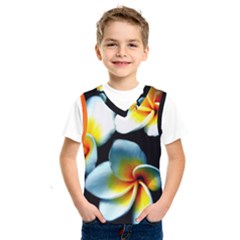 Flowers Black White Bunch Floral Kids  Sportswear by Nexatart