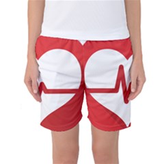 Cardiologist Hypertension Rheumatology Specialists Heart Rate Red Love Women s Basketball Shorts by Mariart