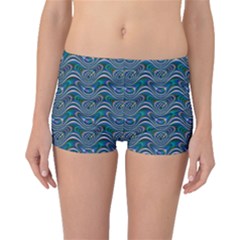 Boomarang Pattern Wave Waves Chevron Green Line Boyleg Bikini Bottoms by Mariart