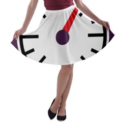 Maker Measurer Hours Time Speedometer A-line Skater Skirt by Mariart