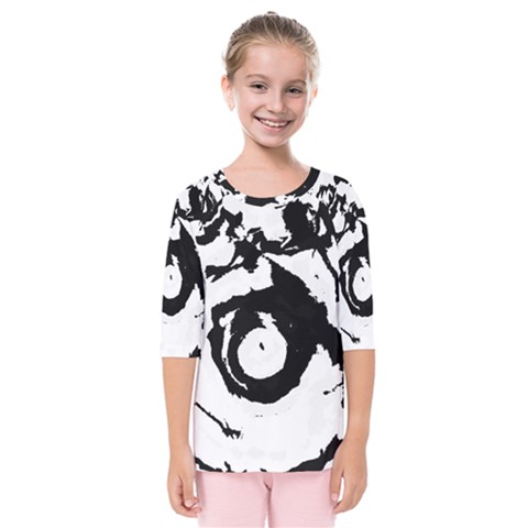 Abstract Art Kids  Quarter Sleeve Raglan Tee by ValentinaDesign