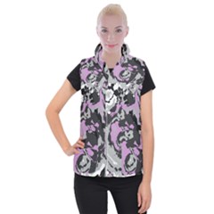 Abstract Art Women s Button Up Puffer Vest