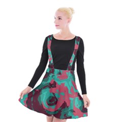 Abstract Art Suspender Skater Skirt