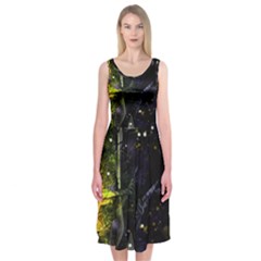 Abstract Design Midi Sleeveless Dress by ValentinaDesign