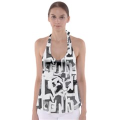 Abstract Art Babydoll Tankini Top by ValentinaDesign