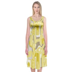 Abstract Art Midi Sleeveless Dress