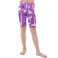 Abstract Art Kids  Mid Length Swim Shorts by ValentinaDesign