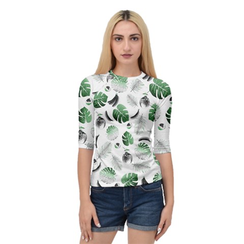 Tropical Pattern Quarter Sleeve Tee by Valentinaart