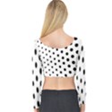 Polka Dot Black Circle Long Sleeve Crop Top View2