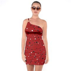 Dots Pattern One Soulder Bodycon Dress