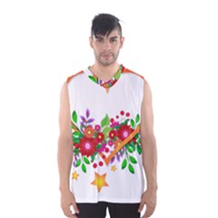 Heart Flowers Sign Men s Basketball Tank Top by Nexatart