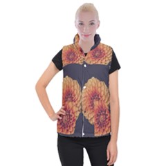 Art Beautiful Bloom Blossom Bright Women s Button Up Puffer Vest by Nexatart