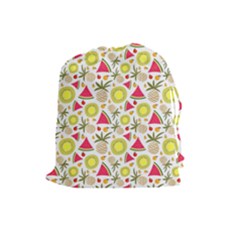 Summer Fruits Pattern Drawstring Pouches (large)  by TastefulDesigns