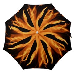 Fire Flame Pillar Of Fire Heat Straight Umbrellas by Nexatart