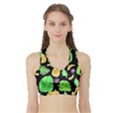 Tropical pattern Sports Bra with Border View1