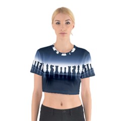 Chess Pieces Cotton Crop Top