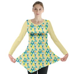 Colorful Triangle Pattern Long Sleeve Tunic  by berwies