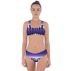 Chess Pieces Criss Cross Bikini Set