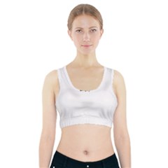 Blue Silver Swirls Sports Bra With Pocket